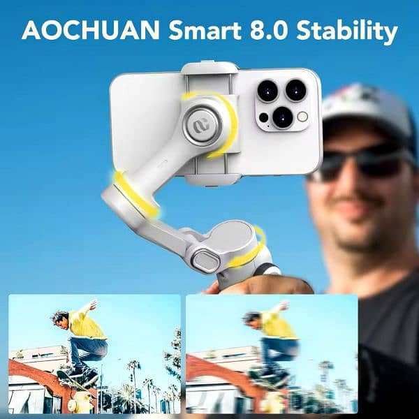 AOCHUAN Smart X2 Smartphone 3 Axis Gumball Stabilize For IPhoneAndroid 1