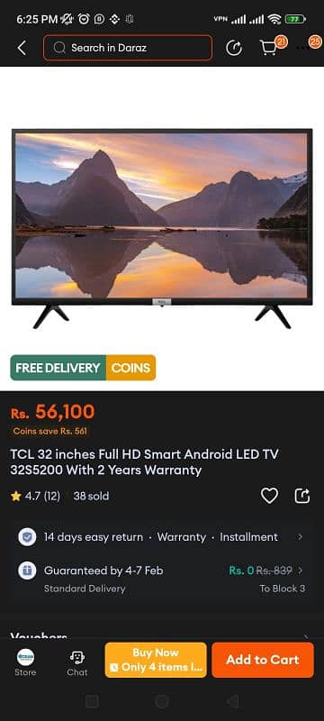 TCL 32" 1080P 1