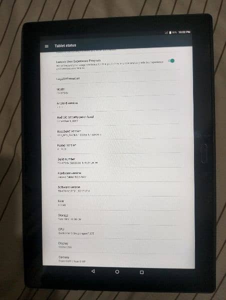 Lenovo tab 4 10plus 11