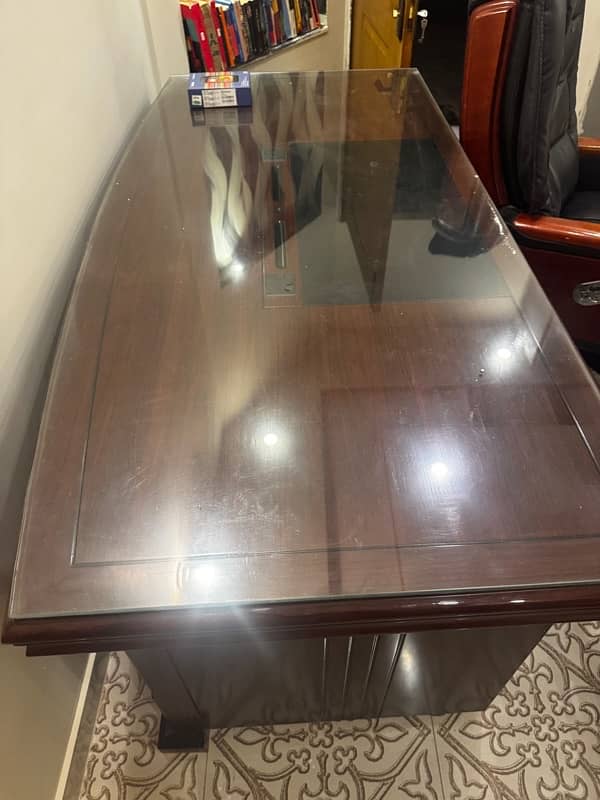 Executive office table with chair and two Side tables 6