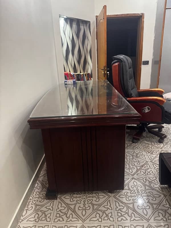 Executive office table with chair and two Side tables 8