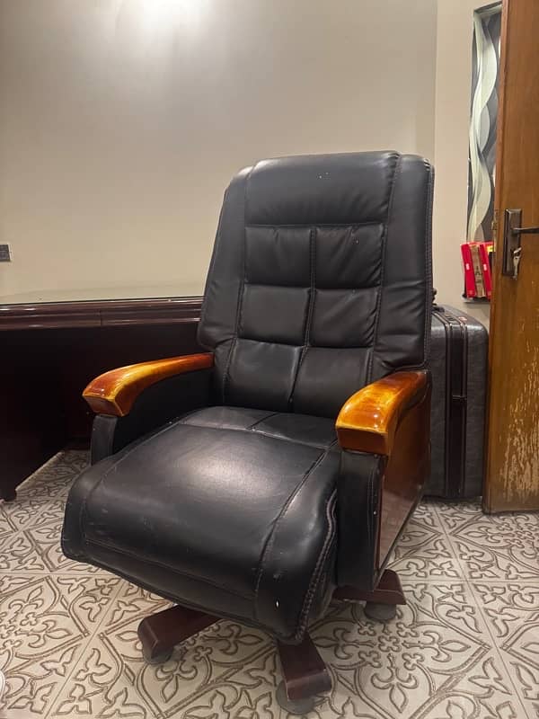 Executive office table with chair and two Side tables 9