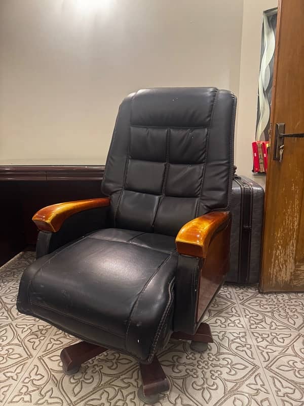 Executive office table with chair and two Side tables 10