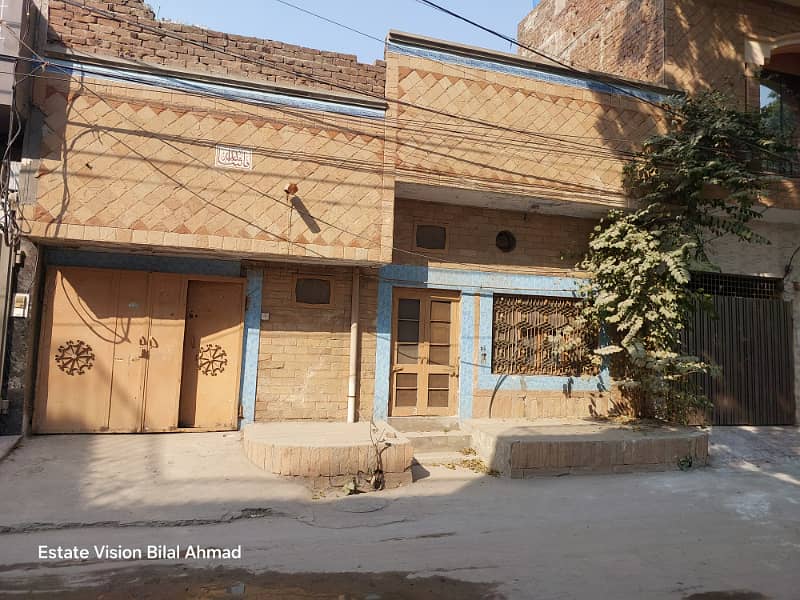 5 Marla single story old construction house available for rent in Y block Madina Town 0