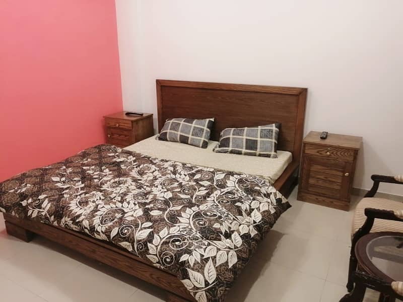 One bed full furnished flat for rent in phase 5 bahria town Rawalpindi 0