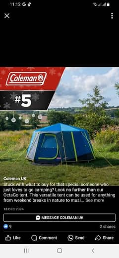 coleman uk camp