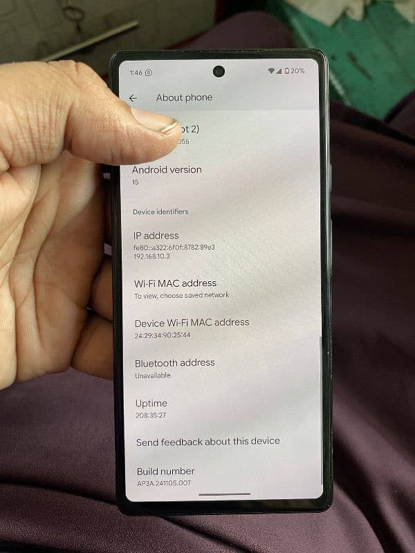 google pixel 6a official PTA Approved dual sim condition sen in pic 6