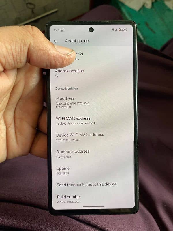 google pixel 6a official PTA Approved dual sim condition sen in pic 13