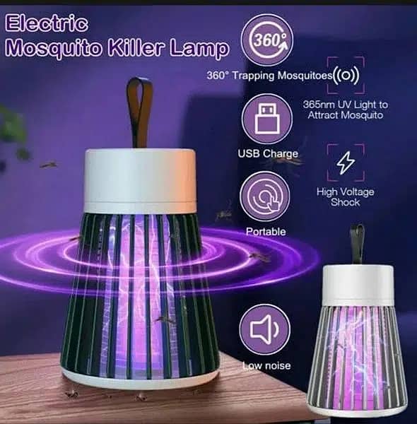 ELECTRIC MOSQUITO KILLER LAMP USB CONNECTED LAMP PORTABLE 360 DEGREES 3