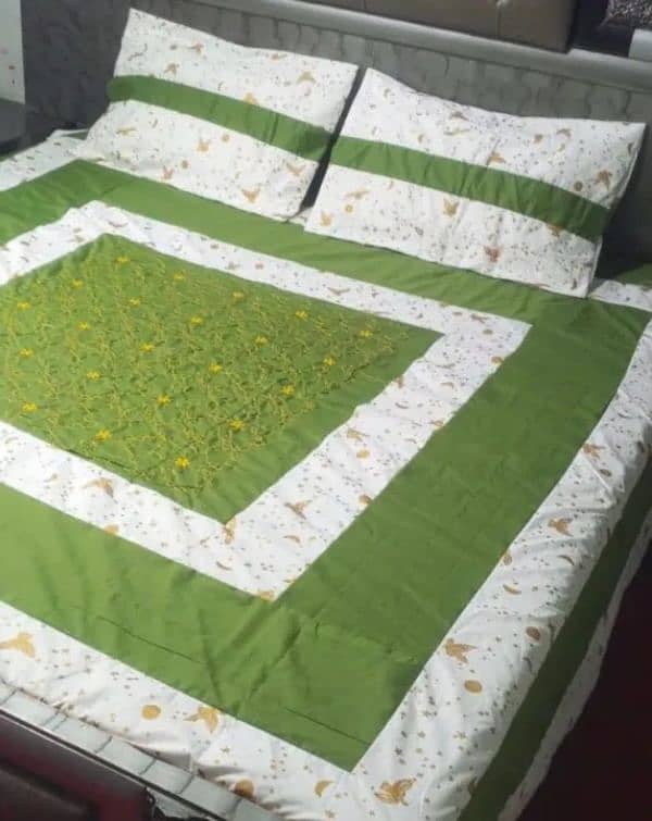 bedsheet Embroidered Patch Work King size bed sheet High Quality 2