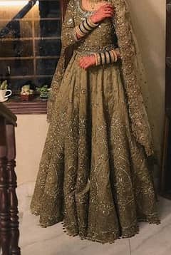 Beautiful Bridal Lehenga in beige color