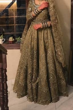 Beautiful Bridal Lehenga in beige color 0