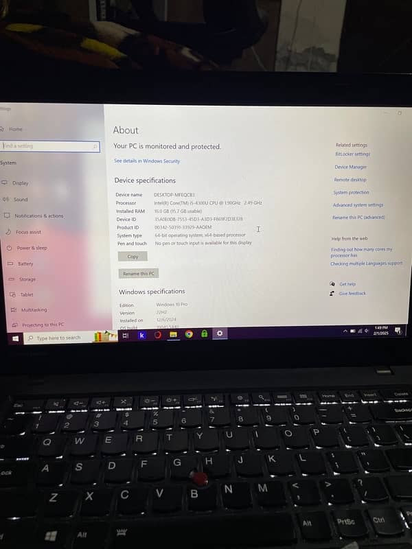 LENOVO T450 i5 fifth Gen. 16GB / 500 gb 2