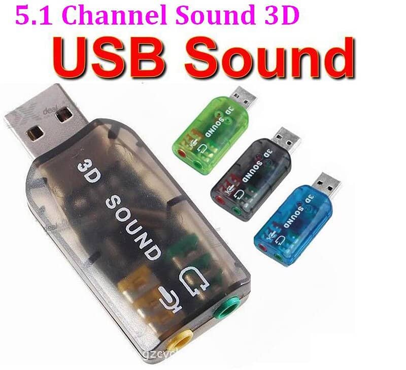 USB Sound Card External 3D  Audio 5.1 Adapter 0