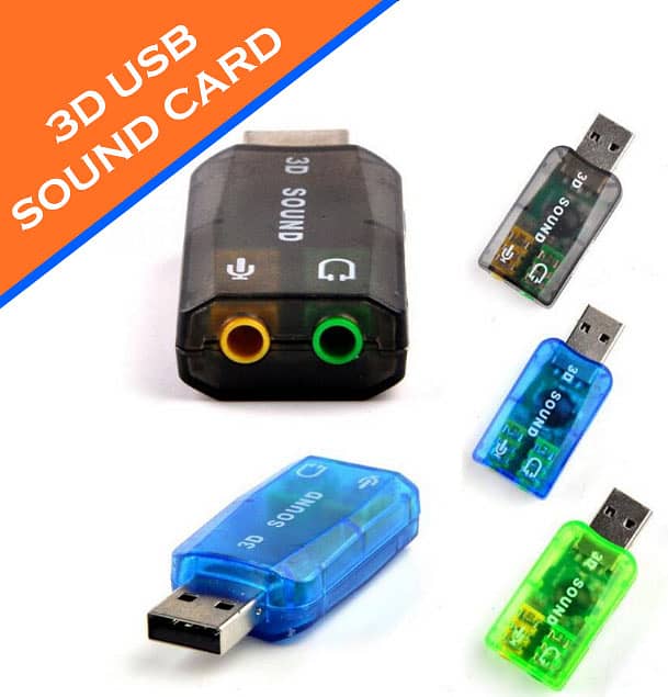 USB Sound Card External 3D  Audio 5.1 Adapter 1