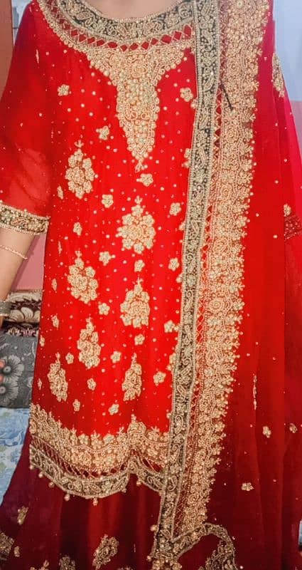 Red bridal lehenga 0