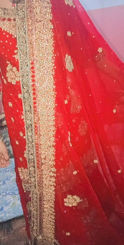 Red bridal lehenga 3