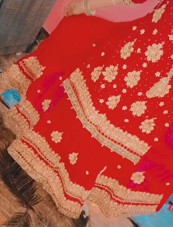 Red bridal lehenga 5