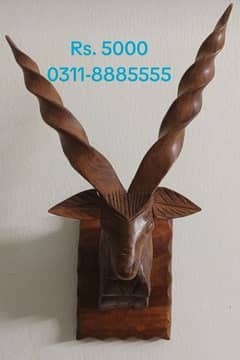 markhor head wooden