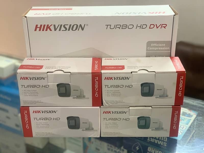 Hikvision 2 mp Camera Hikvision Dvr 4 ch bnc+dc power supply HDD 500gb 1