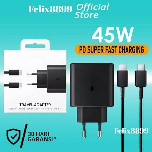 Samsung Galaxy Original Charger 45 Watt C To C 2