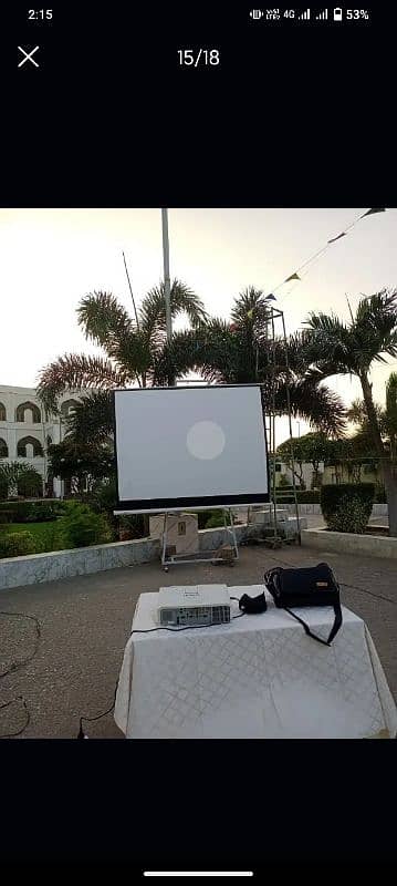 projector with screen speaker available on rent Smds sound system 10