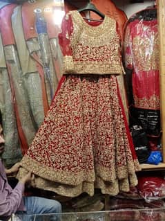 Red bridal lehenga