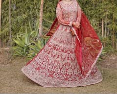 Barat wedding dress | deep maroon Red | Barat dress