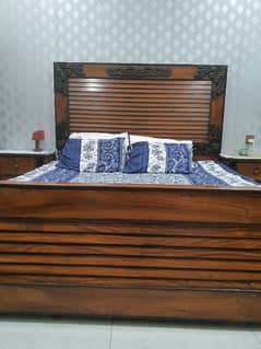 king size bed with dressing