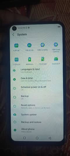 Infinix S5 6GB RAM 128 GB Storage Dual sim