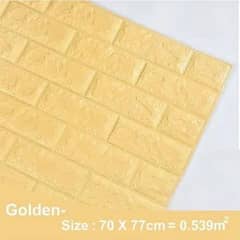 3D WALL BRICKS SHEET STICKER SHEETS SELF ADHESIVE. EASY TO PASTE ON WAL