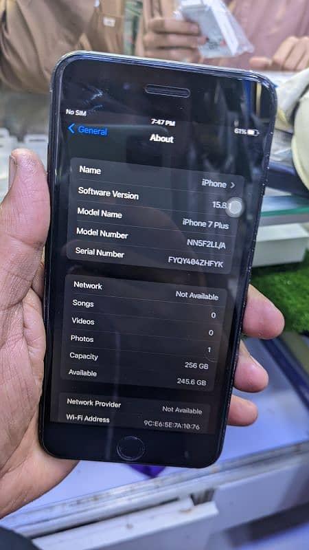 iPhone 7 Plus 256 GB PTA Approved (Exchange possible 5