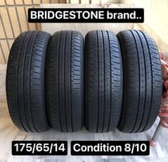 4tyres set 175/65 R14 (BRIDGESTONE)(condition 8/10)