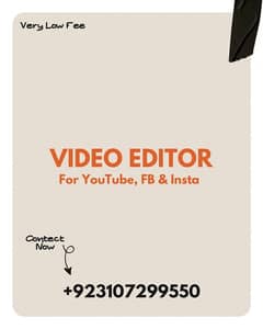 Video Editor (Vlogs, Reels, Cooking Videos, Podcats e. t. c)