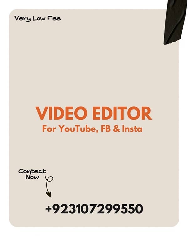 Video Editor (Vlogs, Reels, Cooking Videos, Podcats e. t. c) 0