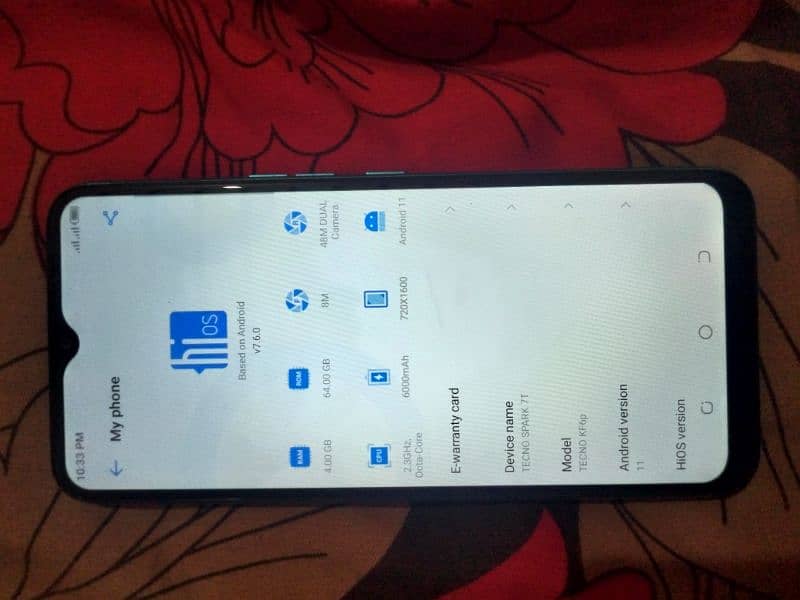 Tecno spark 7T 4/64=box charjar 1