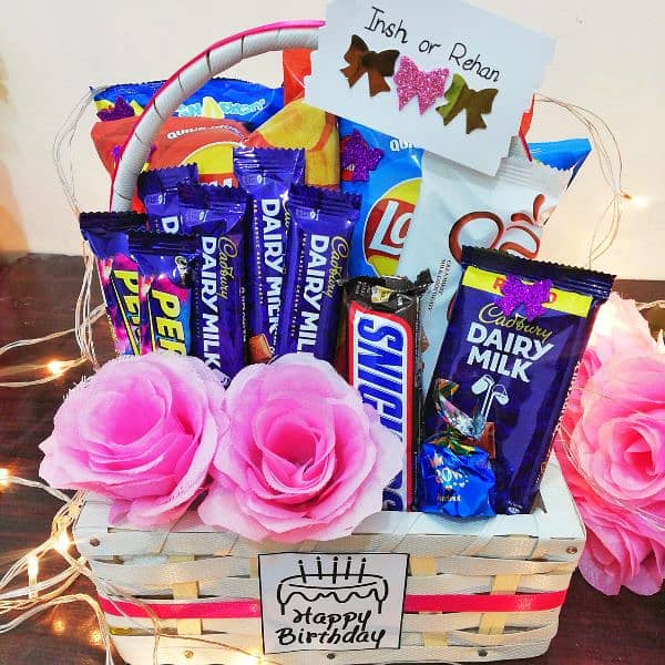 Gift Basket Chocolate Box Bouquet Flowers Hamper 9