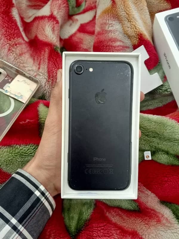 iphone 7 with box battery 100 Change ha All pk 32 GB 4