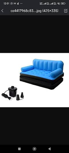 portable inflatable sofa cum bed large size with free air pump