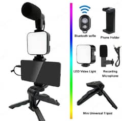 VLOGGING KIT , VIDEO MAKING KIT WITH TRIPOD STAND , MICROPHONE