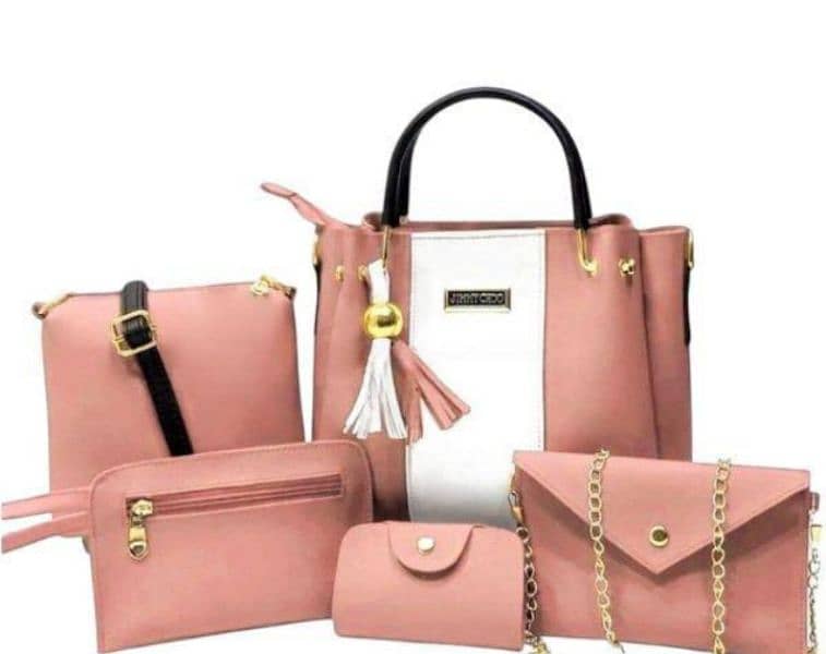 material : pu leather 5pcs bag 2