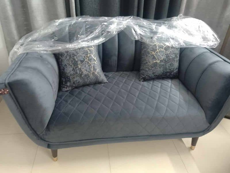 Sofa Set Grey 6 Seater 10