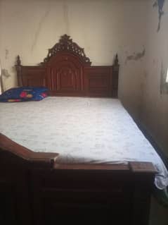 wooden bed