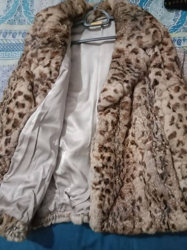 Tiger fur jacket coat for ladies 2