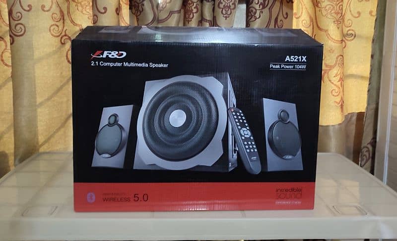 F&D 2.1 channel Bluetooth multimedia speaker with subwoofer 1