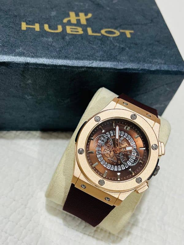 Round Analog Hublot Watches Chrono Working Best Watch For Men And Kids 3