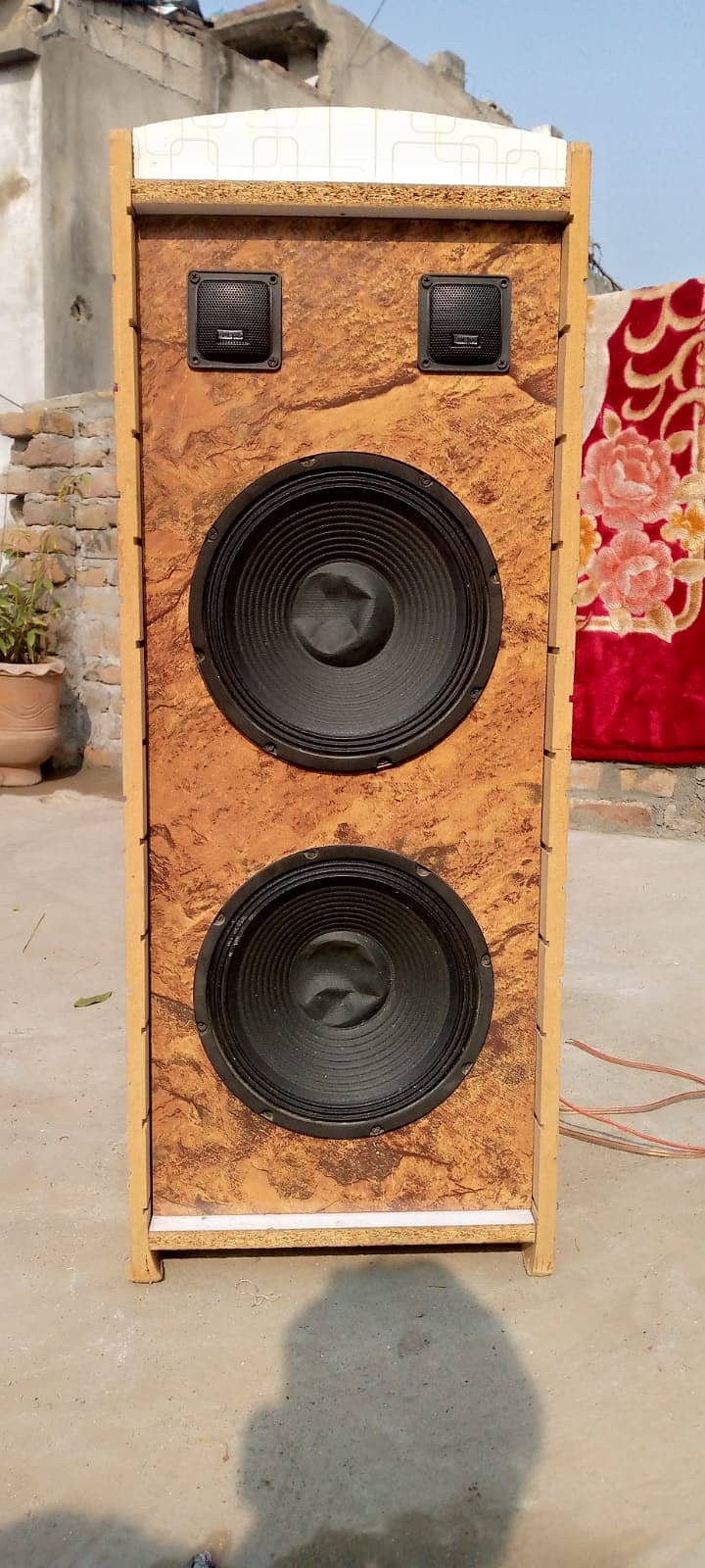 2 - 10 inch bass speakers with 2 tweeter installed in one Wooden Box 2