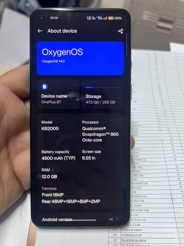 One Plus 8T 12 Gb Ram 256 Gb Rom Dual Sim Approved 5