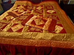 fancy embroidery quilted bedsheet