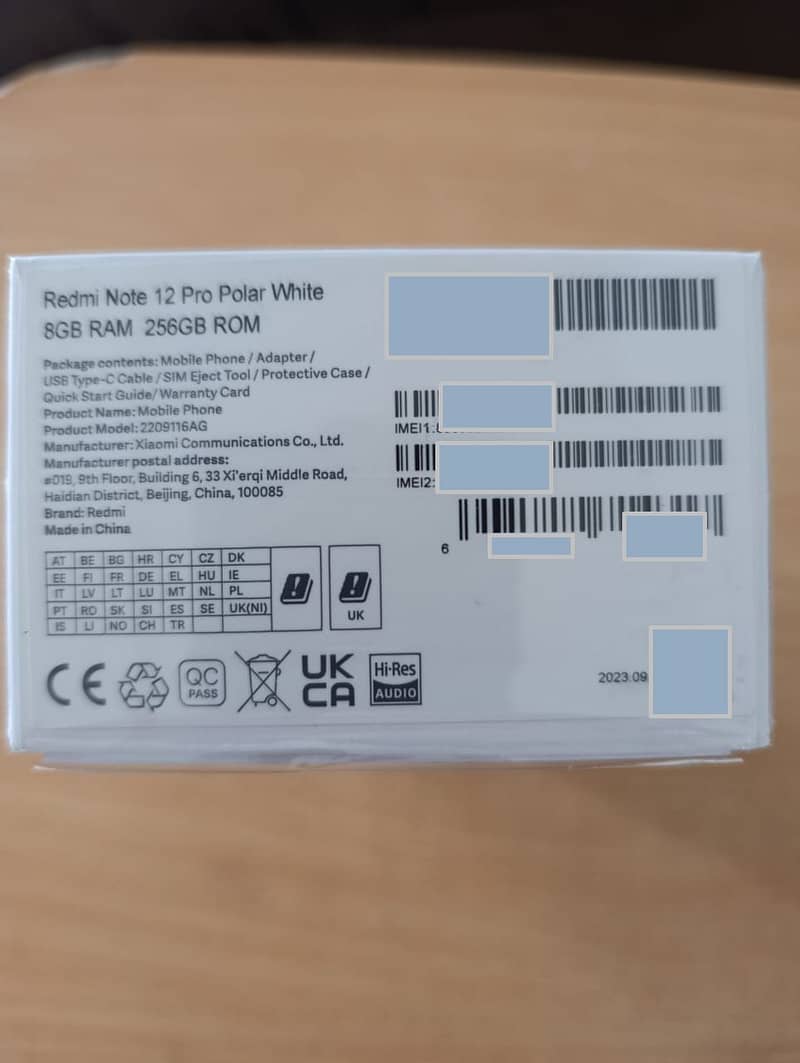 Redmi Note 12 Pro (PTA, Mint Condition 10/10) 9